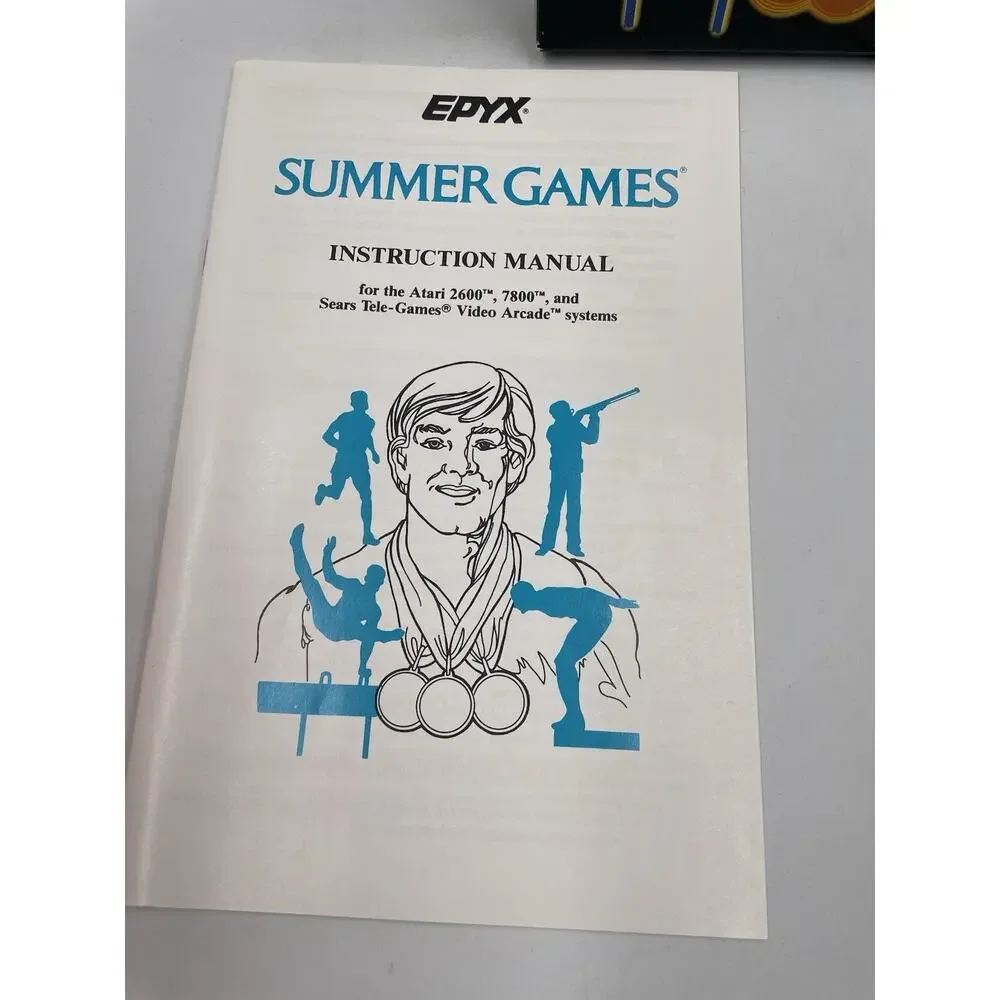 Summer Games for Atari 2600, 7200 1984 EPYX Complete With Manual